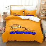 3D prinditud oranž kass multikas voodipesukomplekt tekikate voodikomplekt tekkikate padjap&uuml;&uuml;r tekk kuningas kuninganna suurus poistele t&auml;iskasvanutele voodipesu 70x133cm 2pcs orange