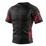 Extreme Hobby Rashguard L&uuml;hikeste varrukatega Black Panther Must-punane L
