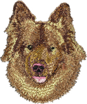 Eurasian, Eurasier - dog-shaped patch, embroidered patch, unique decoration for Art-Dog backpack kirjud v&auml;rv