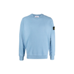 Stone Island FW22 &Uuml;hev&auml;rviline logoga kaunistatud vabaaja pikkade varrukatega dressipluus Meeste dressipluus Hele-sinine 771563020-V0046 S white