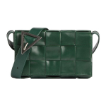 Bottega Veneta Cassette Intreccio Kootud Magnetilise Kinnitusega Nahast &Otilde;la Crossbody Kott V&auml;ikesed Meeste kotid Rain-Tree-Green 717587VCQ713061 Basic Set (Bag+Dust Bag)