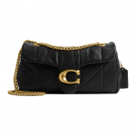 Coach Tabby 26 tepitud klassikalise logoga riistvaraga lambanahast &otilde;lakott keskmine naiste &otilde;lakott must CCW83-B4BK Basic Set (Bag+Dust Bag)