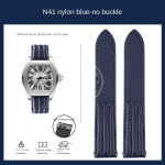 19mm Nailonist K&auml;ev&otilde;ru Kiirvabastusega Nahast K&auml;ev&otilde;ru Cartier ROADSTER w6206018 w6206017 Meeste K&auml;ev&otilde;ru Metallist Adapter 20MM width gray