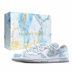 Nike Dunk J&auml;&auml;sinine Puding Topeltpael Kulumiskindel Madal Kets Lauatennise Kingad Meeste Valge Hall Sinine 355152-106(Team920-BOX) 39
