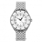 Doxa SUB 200 Whitepearl Roostevabast terasest Valge sihverplaat Automaatne Sukeldujakell 799.10.011.10 200M Meeste k&auml;ekell valge
