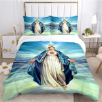 Hea &Otilde;nnistatud Neitsi Maarja Aastaringselt Tekikott Komplekt Pehme Tekikate Padjap&uuml;&uuml;ridega &Uuml;he-, Kahe-, Queen-, Kingi Suurused 135X200cm-2pcs