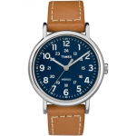 Weekender K&auml;ekell Kvarts 3 ATM Veekindel Mineraalklaas Sinine sihverplaat TW2R42500 [TIMEX] Meeste [Ehtne]