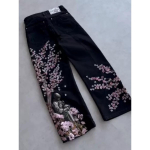 STREETRICH Y2K Harajuku Teksap&uuml;ksid Gooti Vintage Ploomi&otilde;ie Tikandimuster Lai Jalg Teksap&uuml;ksid Mehed Naised Denim Kangas Ameerika Stiil T&auml;navamood L gray