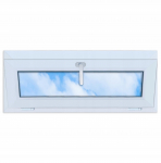 Valge PVC Kald-p&ouml;&ouml;rdaken 100x40, 1000x400 Kahekordse klaasiga, &Uuml;levalt avanev, Uus