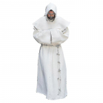 S-5xl Renessanss Munk Vaimuliku R&uuml;&uuml; Skapulaar Vend Kost&uuml;&uuml;m Usuline P&uuml;ha Kleit R&uuml;&uuml; Mehed Preester Kapuutsiga Kapuuts Halloween Kost&uuml;&uuml;m Halloween Cosplay_fi S valge