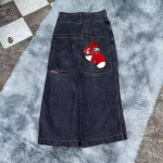 ZYLLO Suured L&otilde;dvad Hip-hopi Tikitud Mustriga Harajuku Teksap&uuml;ksid Ameerika Moodne Trend Y2K L&otilde;dvad Teksap&uuml;ksid Laiad P&uuml;ksid Streetwear S