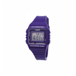 Casio YOUTH seeria - silikoonist v&auml;ike ruut, moodne retro v&auml;ike ruudukujuline kell, LCD-ekraaniga veekindel spordikell &otilde;pilasele, kvartsmehhanism, W-215H-6AVDF lilla