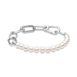 Pandora Me Personaalne Mix And Match K&auml;ev&otilde;ru Naiste K&auml;ev&otilde;rud H&otilde;be Valge Mageveep&auml;rl 599694C01 Box,17.5