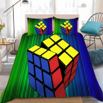 R-Rubiku kuubikud Tekikott Komplekt Kodu stiilis Voodipesu Pehme Pesu Puuvillane Voodi 3-osaline Komplekt &Uuml;li&otilde;pilaste &Uuml;hiselamu Kingitus 135x200cm