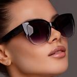 Cat Eye Gradient Fashion p&auml;ikeseprillid naistele Vintage Shades UV-kaitsega prillid &otilde;ues matkamiseks must