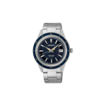 SEIKO Presage seeria Mineraalklaas K&otilde;rgelt tugevdatud Automaatne Terasrihm Meeste k&auml;ekell Sinine sihverplaat SRPG05J1 sinine