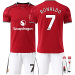 Man Utd Ronaldo 7# Laste Jalgpallis&auml;rgi Komplekt 120-130cm Punane Pol&uuml;ester Spordir&otilde;ivad 120-130 CM punane