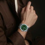 CASIO 50 meetrit veekindel ja elegantne kvartsterasest rihm sama stiil meestele ja naistele roheline sihverplaat MTP-B180D-3AV roheline