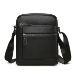 Meeste luksuslik disaineri ehtsast nahast kott Lihtne &auml;rikasulik &otilde;lakott Mitme taskuga V&auml;ikesed meestele m&otilde;eldud crossbody kotid Sac must