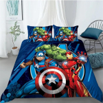 Poiste Hulk Anime Kangelane Pol&uuml;puuvillane Tekikott Padjapuuriga 75x50cm, &Uuml;hekohaline Tekikoti Komplekt Kahepoolne Voodipesu Komplekt 2tk Lastele 90x200cm 2pcs