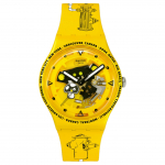 SWATCH PROTEAM COLLECTION seeria kvartsliikumine 30 meetrit veekindel unisex 41*47,4mm kollane sihver biosource materjalist korpus silikoonrihm SO29J101 kvarts