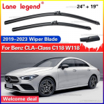2x Mercedes Benz CLA klassi C118 W118 2019 - 2023 autole Eesmised kojamehed Tuuleklaasipuhastajad Harjad 24 +19 Benz CLA-Class