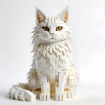 Elutruu Maine Coon Kassi ehituskomplekt DIY Puslemudel Sisekaunistus Kollektsioon Kingitus