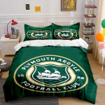 Plymouth Argyle Voodipesukomplekt Voodipesu Tekikottide Komplekt Tekikott Padjap&uuml;&uuml;rid (1 * Tekikott 2 * Padjap&uuml;&uuml;ri, ilma tekita) 135x200cm black