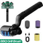 BBQ grillipintsel 3-k&auml;igulise seadistusega elektriline grillipintsel, 180&deg; reguleeritav pea, 90-minutiline grillipuhastaja v&auml;ligrillidele ja suitsuahjudele
