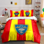 US Lecce Jalgpall Voodipesu Komplekt Voodipesu Tekikoti Komplekt Tekikott Padjap&uuml;&uuml;rid (1 * Tekikott 2 * Padjap&uuml;&uuml;ri, ilma tekita) 135x200cm yellow