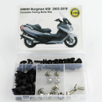 Sobib Suzuki AN650 Burgman 650 2003-2018 Mootorrattale T&auml;ielik Kattekomplekt Kiirmutrite ja Klambritega Kinnitusdetailid h&otilde;be