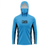 Meeste Kiirelt Kuivav Hingav UV-kaitsega Kalastus Kapuutsiga Pikkade Varrukatega Nahakaitse Suveks Veespordiks 6XL blue