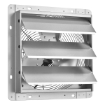 312 mm katiku v&auml;ljat&otilde;mbeventilaator seinale paigaldatav 1250 CFM automaatsete luukidega, tugev terasest korpus, madal m&uuml;ratase, vahelduvvoolumootor, ventilatsioon ja jahutus p&ouml;&ouml;ningule,