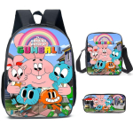 Gumballi h&auml;mmastav maailm Anime 3 tk/komplekt Seljakott &Otilde;pilane Kooli &Otilde;lakott Laps Armas Reisiseljakott Laste S&uuml;nnip&auml;evakingitus