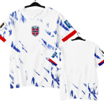 Meeste Norra rahvuskoondis Haaland M&auml;ngija Edition Dry Fit L&uuml;hikeste varrukatega T-s&auml;rk Spordiklassika T-s&auml;rk XXL 120-140 cm