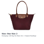 LONGCHAMP Le Pliage Taaskasutatud Pol&uuml;amiidist L&otilde;uendist &Otilde;lakott Keskmine Naiste Bordoopunane 2605089P87 One Size 2 brown