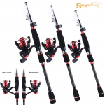 &Otilde;ngeritv, ketrus ja rull Teleskoop &otilde;ngeritv ja rull kaasaskantavad kalastustarbed 1.8mRod and Reel punane