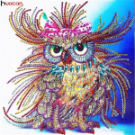 Erikujuline teemantmaal &ouml;&ouml;kull K&auml;sit&ouml;&ouml; n&auml;put&ouml;&ouml; 3D puurmosaiik DIY teemanttikandid 24*24 cm