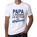 4 Papa Meeste T-s&auml;rk Myth Legend t-s&auml;rk Papa Tees&auml;rk Papa Bear XXL valge