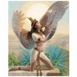 5D-teemantmaal Egiptuse naise ingli tiivad teemanttikandid mosaiikpildid 20X30CM