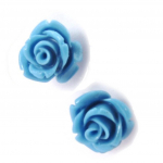 Les Tr&eacute;sors De Lily [K1116] - Boucles cr&eacute;ateur 'Rosa Romantica' bleu sinine