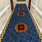 Moodne kokkuv&otilde;tlik koridori vaibad Vaibad Magamistuba T&auml;ielik sillutis 3D mustriga matt 120cm*100cm