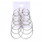 12 tk/komplekt Oversize Big Circle Hoop k&otilde;rvar&otilde;ngaste komplekt naistele Brincos Steampunk &uuml;marad k&otilde;rvar&otilde;ngad Style 4