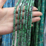 Vikerkaare poolv&auml;&auml;riskividest ristk&uuml;likukujuline silindriline punch lahtised helmed v&otilde;lusid 36 cm kaelakee jaoks k&auml;ev&otilde;ru jalav&otilde;ru k&otilde;rvar&otilde;ngas k&auml;sit&ouml;&ouml; 4 x 13 mm