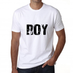 ULTRABASIC Homme Graphique Imprime Impressionnant nom de Famille Tee-s&auml;rk Idees de cadeau Tee-s&auml;rk ROY Blanc XS valge