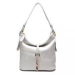 Zency New Fashion naiste &otilde;lakott metallist tutt 100% ehtsast nahast Lady Crossbody Messengeri elegantne kingikott valge beež