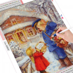 Teemantmaali t&uuml;druk Postimees Multikas T&auml;isruudukujuline teemanttikandid Kodukaunistus 20X30CM