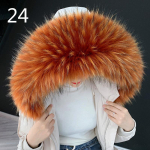 80cm Talvine kapuuts karusnaha dekoor Sall Sall Faux Raccoon karusnahast mantel jope karusnaha krae Mitmev&auml;rviline 24