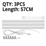 T5 LED-toru seinalamp 220V LED-ribavalgusti 6W 10W 300mm 600mm LED-luminofoortoru EL-i toitel&uuml;litiga k&ouml;&ouml;givalgustiga 3PCS-57CM