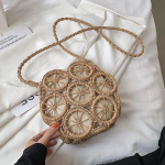 Yogodlns k&auml;sitsi valmistatud suvine ranna naiste &otilde;lg&otilde;lakott Naistele &uuml;mmargune &otilde;&otilde;nes reisimine igap&auml;evane kootud k&auml;ekott p&uuml;hade kootud puuvillane lina 21*7*14cm beež